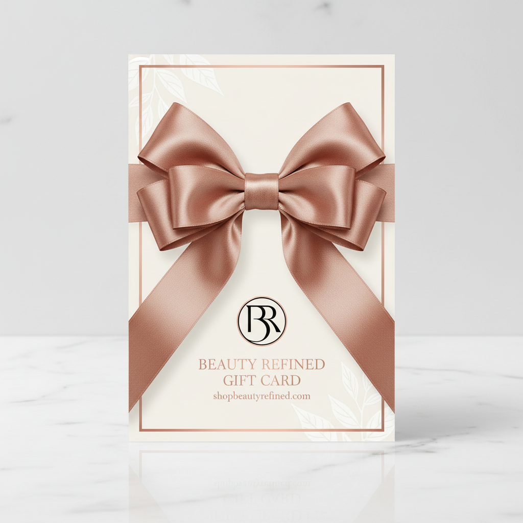shopbeautyrefined.com for the email and Gift Card with a big bow